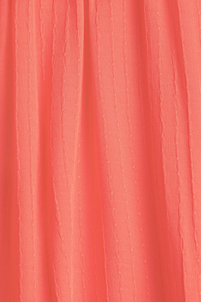 Bluse mit Webmuster, LENZING™ ECOVERO™, CORAL, detail image number 4