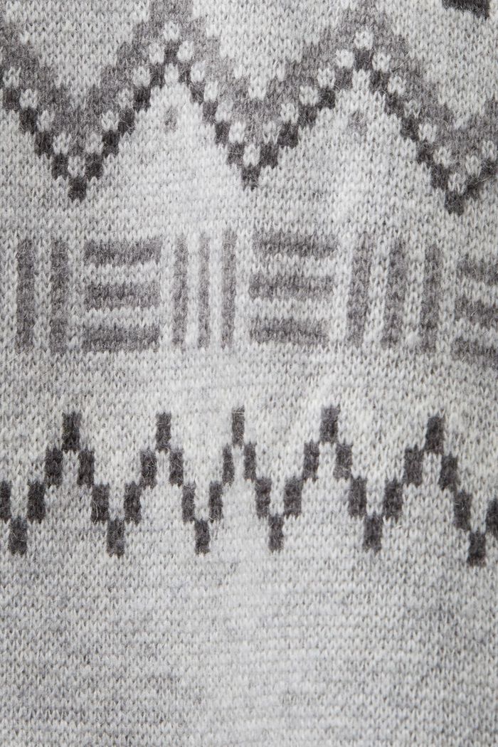 Pull-over à motif norvégien en mélange de laine et de cachemire, LIGHT GREY, detail image number 5