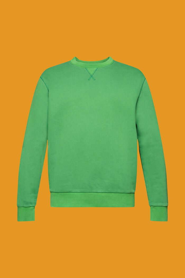 Unifarbenes Sweatshirt im Regular Fit, GREEN, detail image number 5