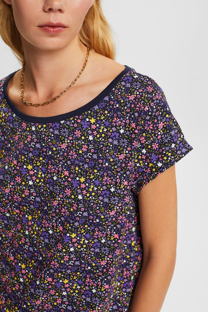 Shirt mit Blumen-Print, NEW NAVY, detail image number 0