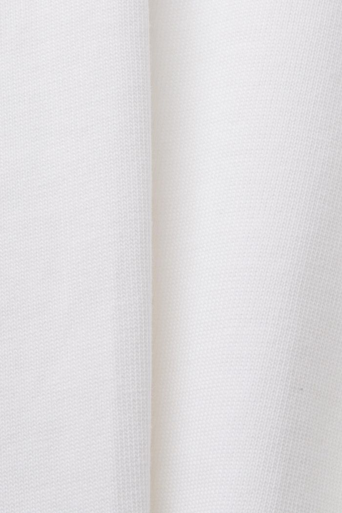 Rundhals-T-Shirt aus Jersey in Cropped-Länge, WHITE, detail image number 5
