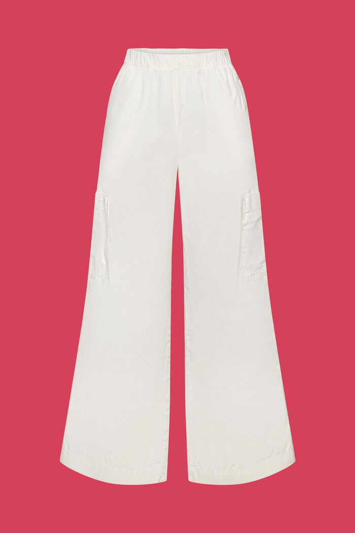 Pantalon cargo à enfiler, 100 % coton, OFF WHITE, detail image number 6