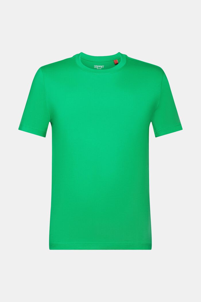 T-shirt à col rond en jersey de coton Pima, GREEN, detail image number 7