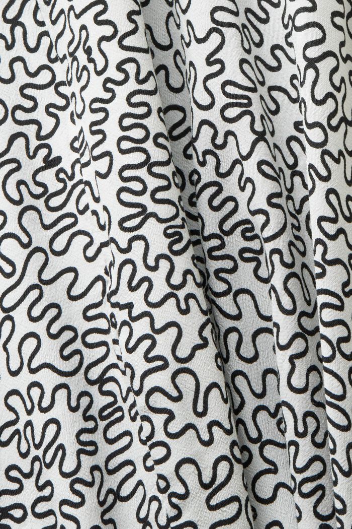 Robe longueur midi en crêpe imprimé, OFF WHITE, detail image number 6