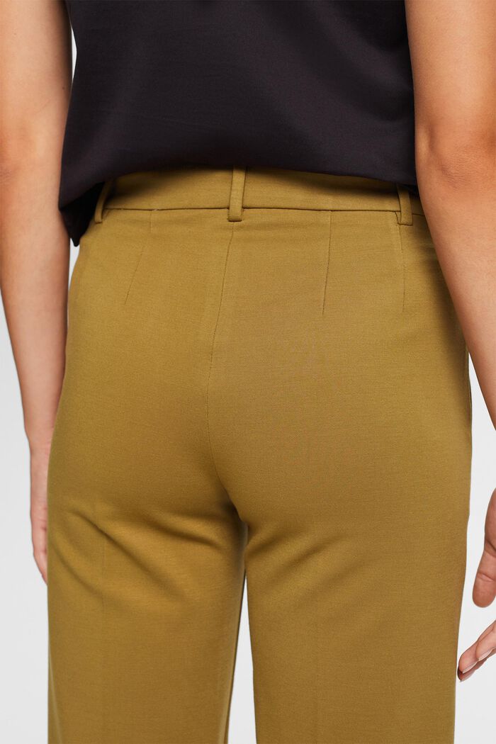 Pantalon de coupe Straight Fit en jersey punto, OLIVE, detail image number 4