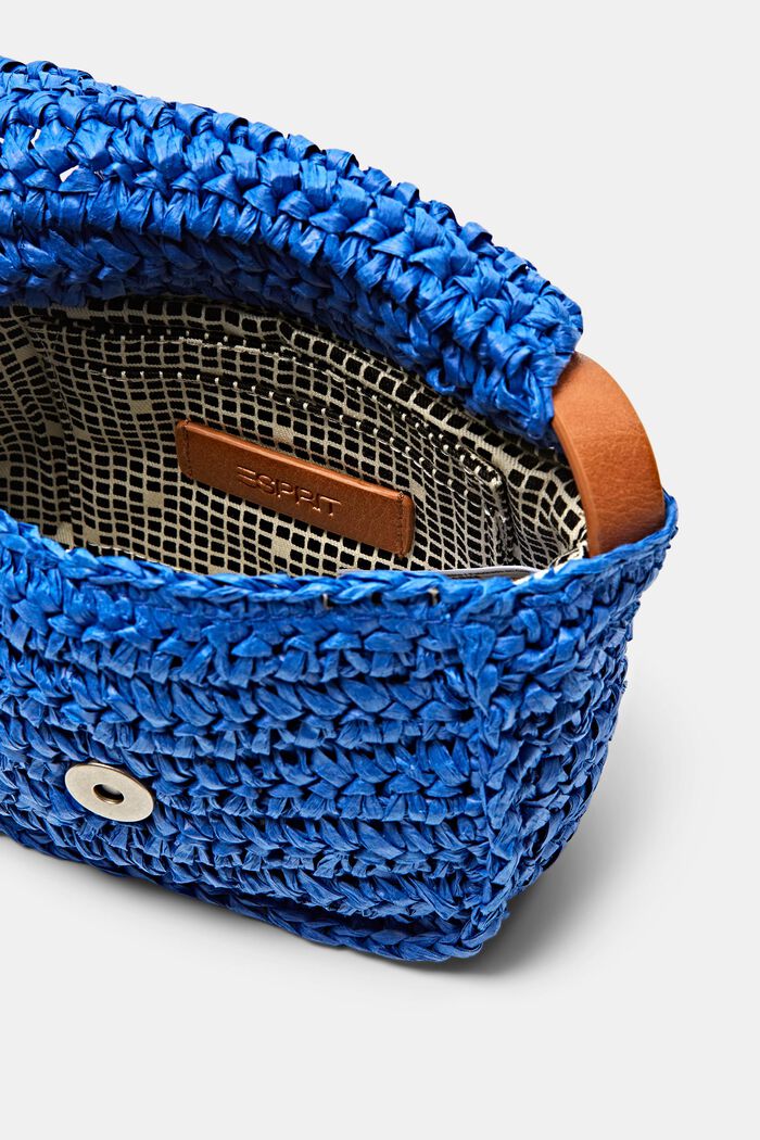 Sac porté épaule en crochet à rabat, BRIGHT BLUE, detail image number 3
