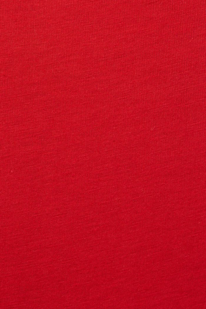 T-shirt à col rond en jersey de coton Pima, DARK RED, detail image number 6