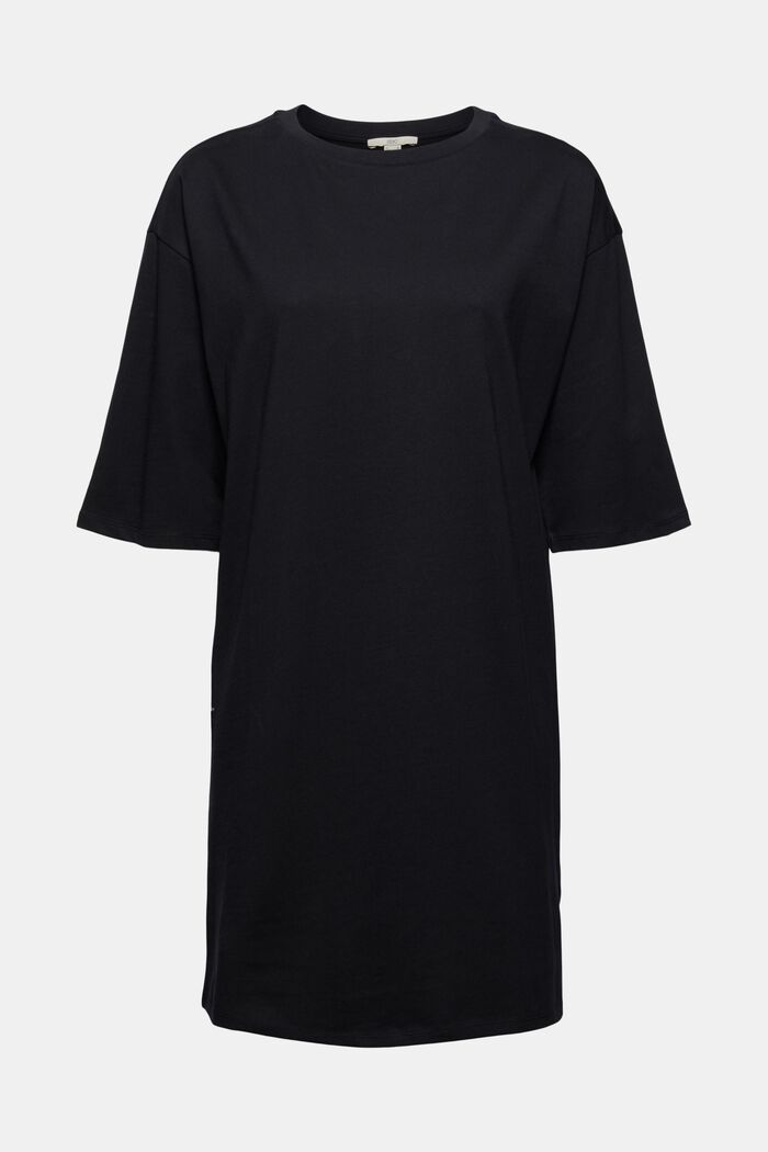 T-Shirt-Kleid aus 100% Organic Cotton, BLACK, detail image number 0