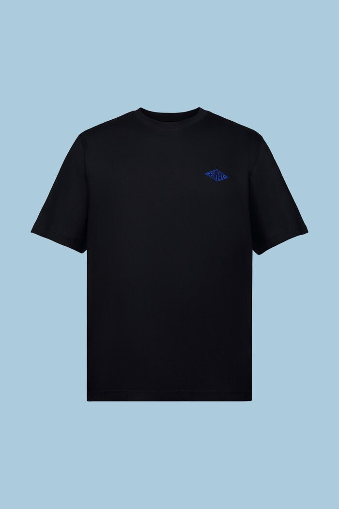 T-shirt à manches courtes et logo, BLACK, detail image number 6