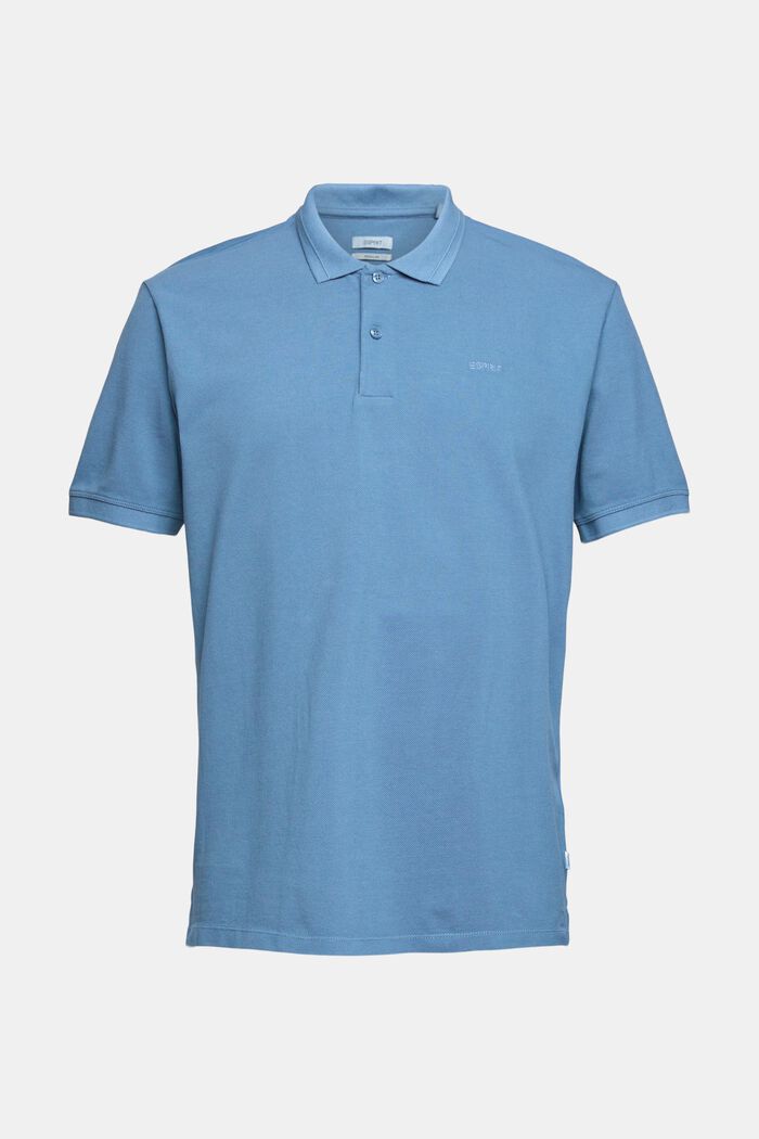 Polo-Shirt aus 100% Organic Cotton, BLUE, overview
