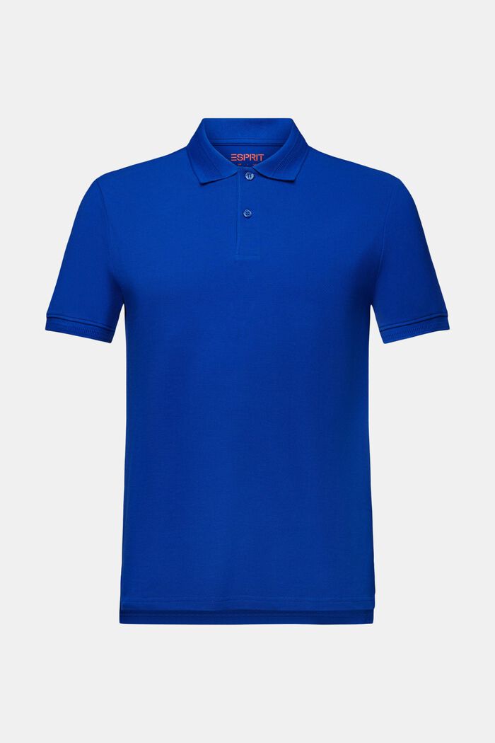 Piqué-Poloshirt aus Pima-Baumwolle, BRIGHT BLUE, detail image number 6