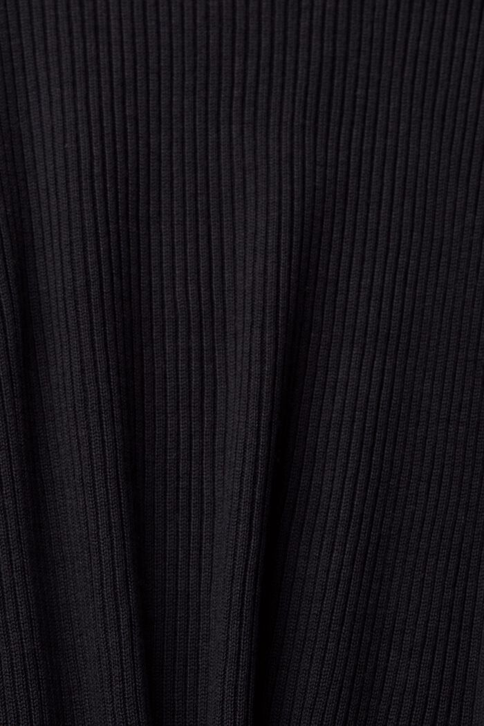 Gerippter Pullover mit Rüschen, TENCEL™, BLACK, detail image number 1
