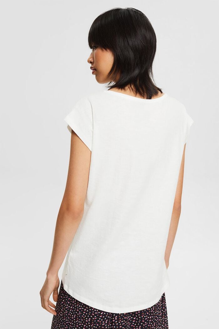 T-Shirt aus 100% Baumwolle, OFF WHITE, detail image number 3