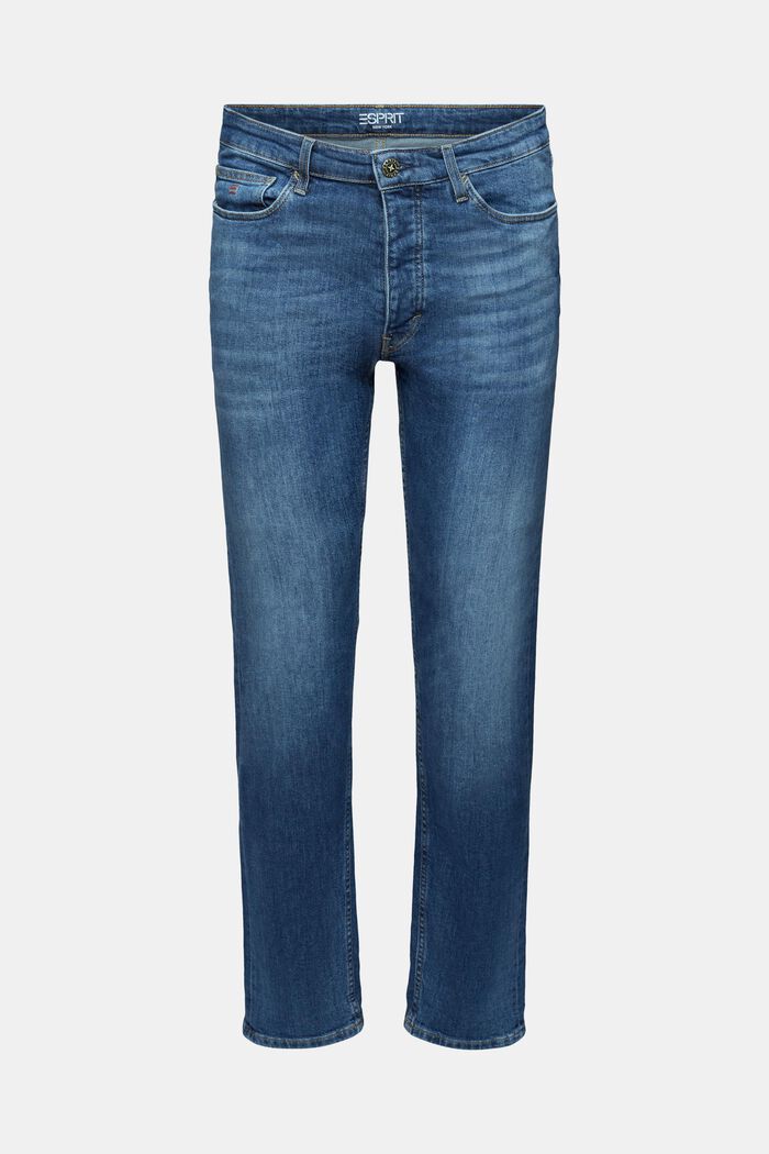 Selvedge Jeans – gerade Passform, mittelhoher Bund, BLUE MEDIUM WASHED, detail image number 7