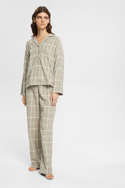 Ensemble de pyjama à carreaux en flanelle