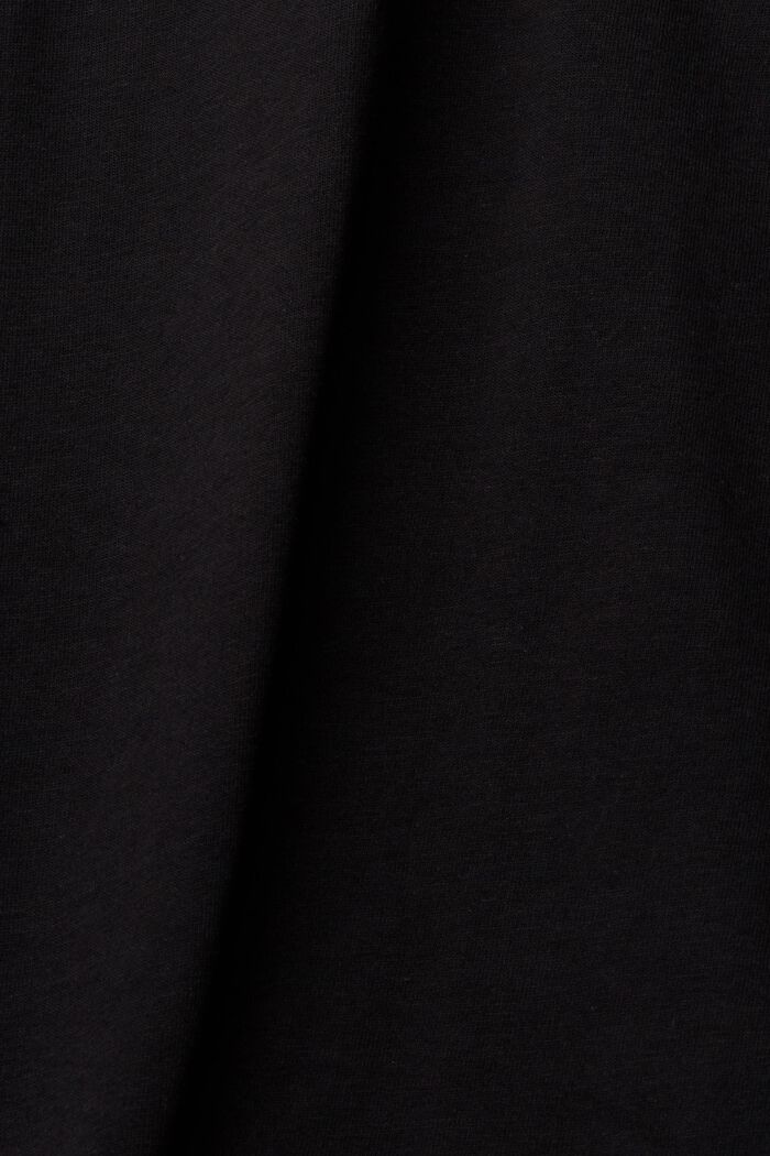 T-shirt doté de découpes, en coton mélangé, BLACK, detail image number 6