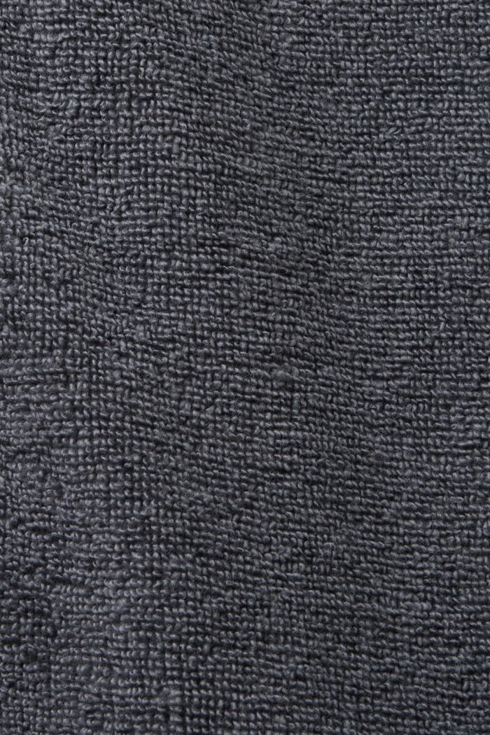 Peignoir en tissu éponge à doublure rayée, GREY STEEL, detail image number 4