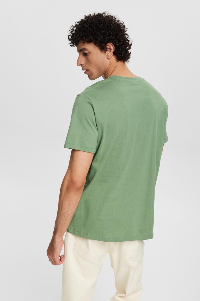 Jersey-T-Shirt mit Print, GREEN, detail image number 3