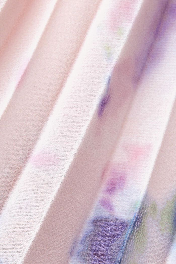 Robe longueur midi plissée en mousseline, PASTEL PINK, detail image number 5