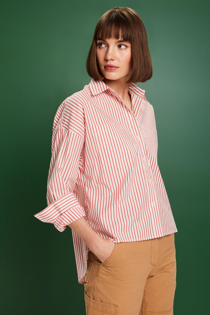 Gestreiftes Button-Down-Hemd, RED, detail image number 0