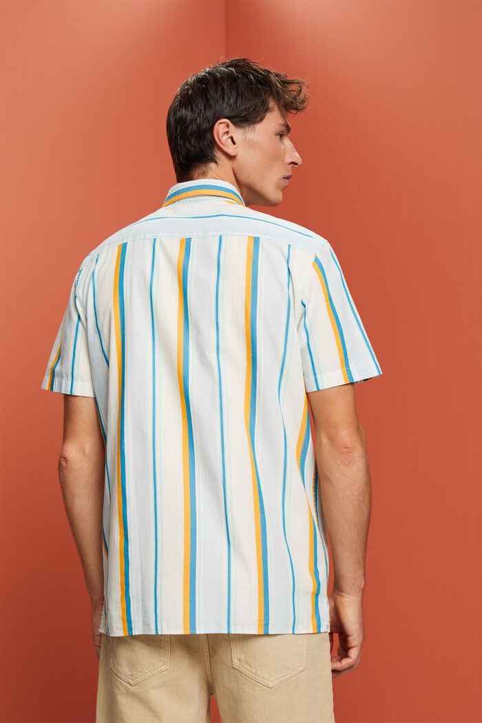 Chemise à manches courtes animée d’un motif, 100 % coton, TURQUOISE, detail image number 3