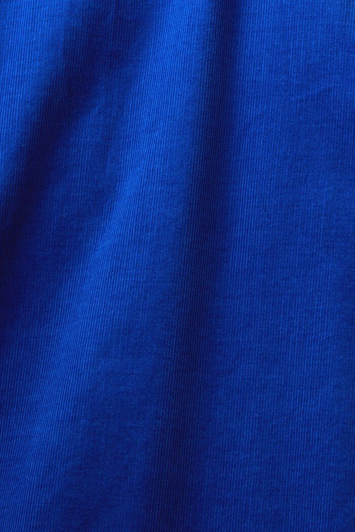 Chemise en velours côtelé, 100 % coton, BRIGHT BLUE, detail image number 5