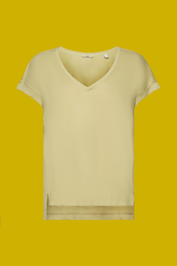 T-shirt en à encolure en V, PASTEL GREEN, detail image number 6