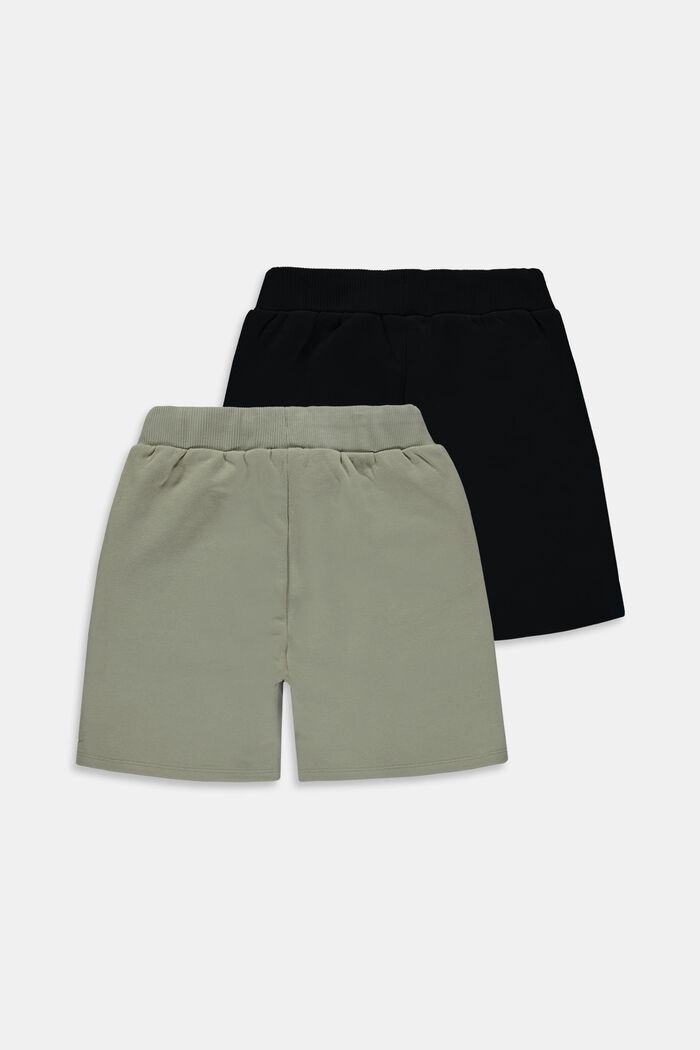 Lot de 2 shorts molletonnés, DUSTY GREEN, detail image number 1