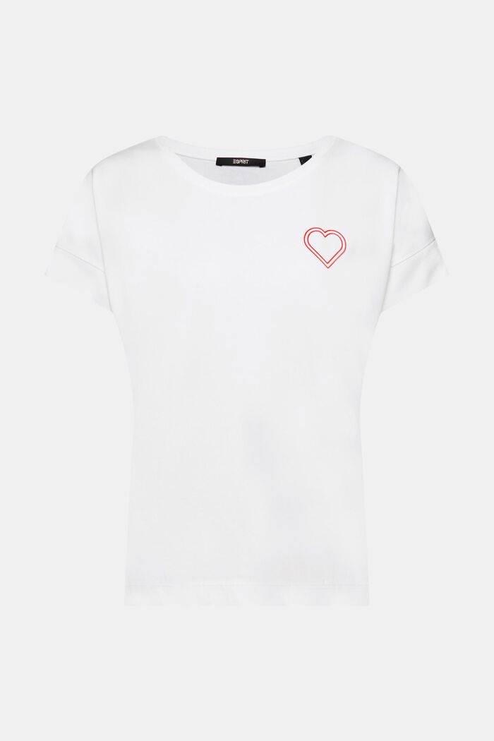 T-shirt en jersey orné d’une application, WHITE, detail image number 6