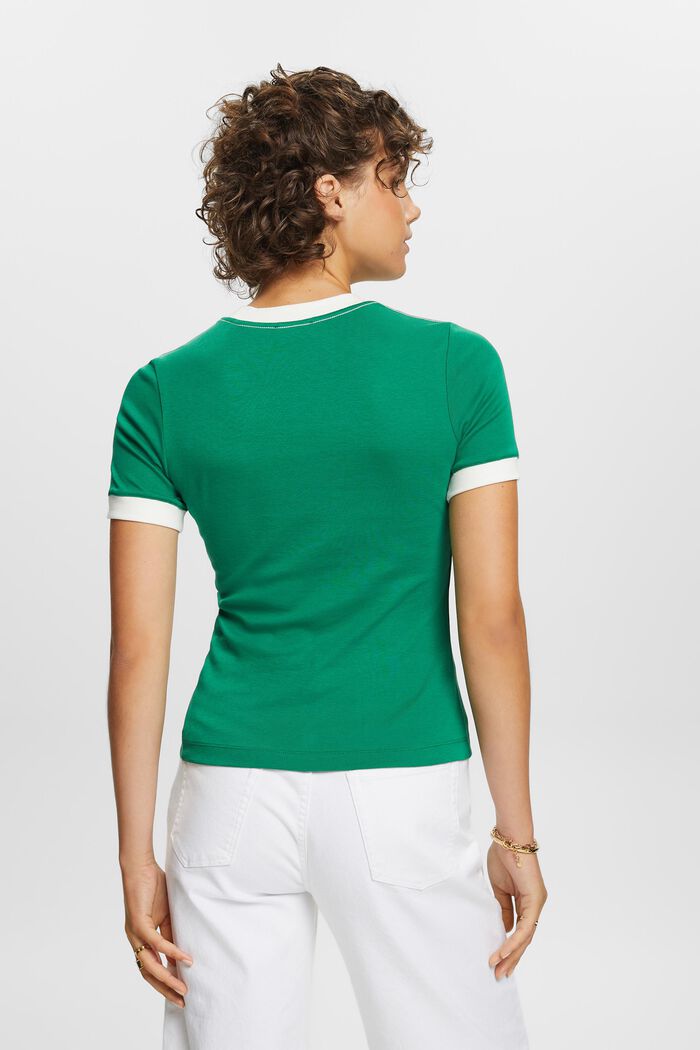 T-shirt en jersey de coton animé d’un logo, DARK GREEN, detail image number 3