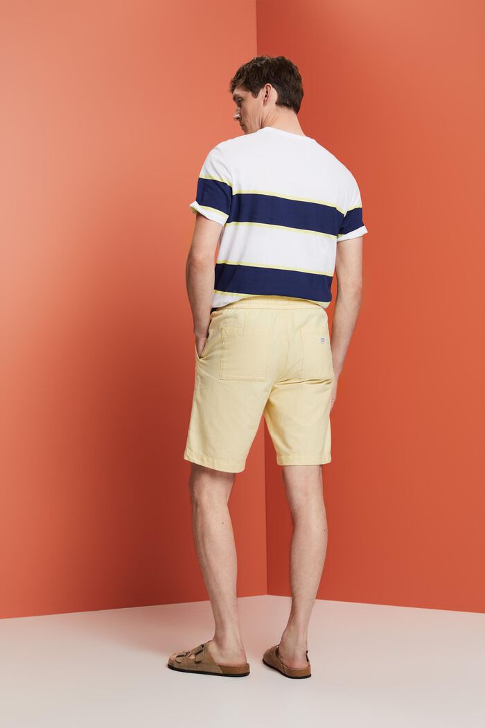 Pull-on-Shorts aus Twill, 100 % Baumwolle, DUSTY YELLOW, detail image number 3
