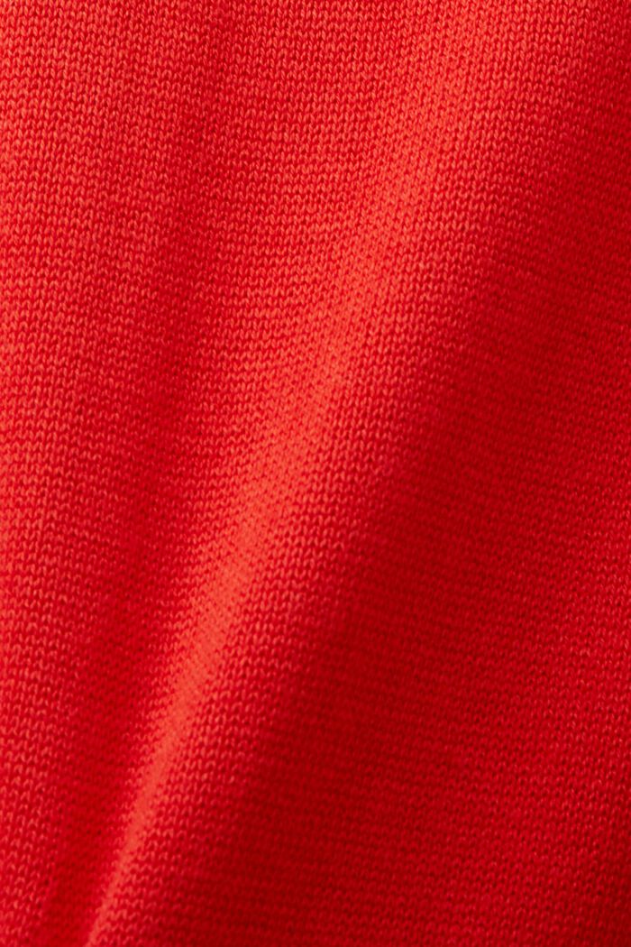 Mini-robe en maille à col roulé, RED, detail image number 5