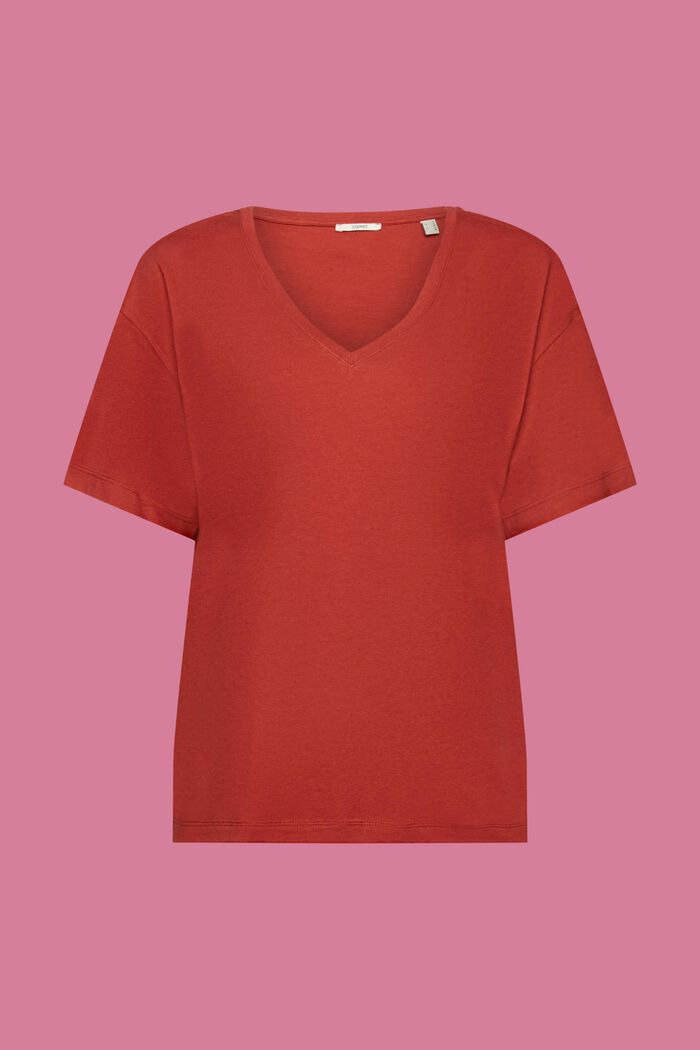 Oversize T-Shirt, TENCEL™, TERRACOTTA, detail image number 6