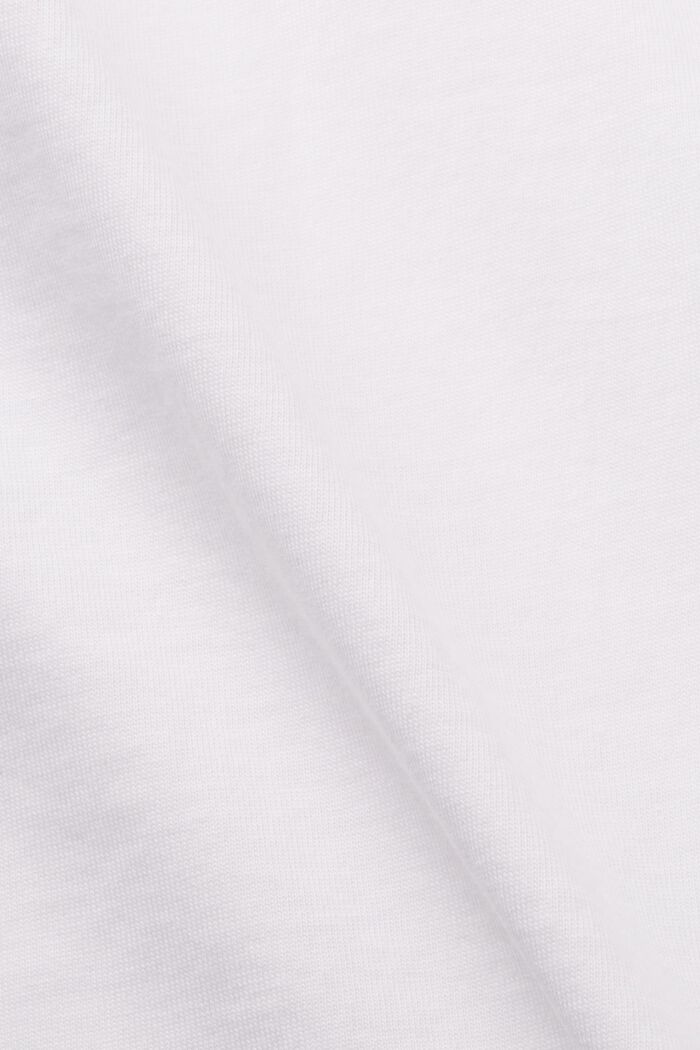 T-shirt imprimé ton sur ton, 100 % coton, WHITE, detail image number 6