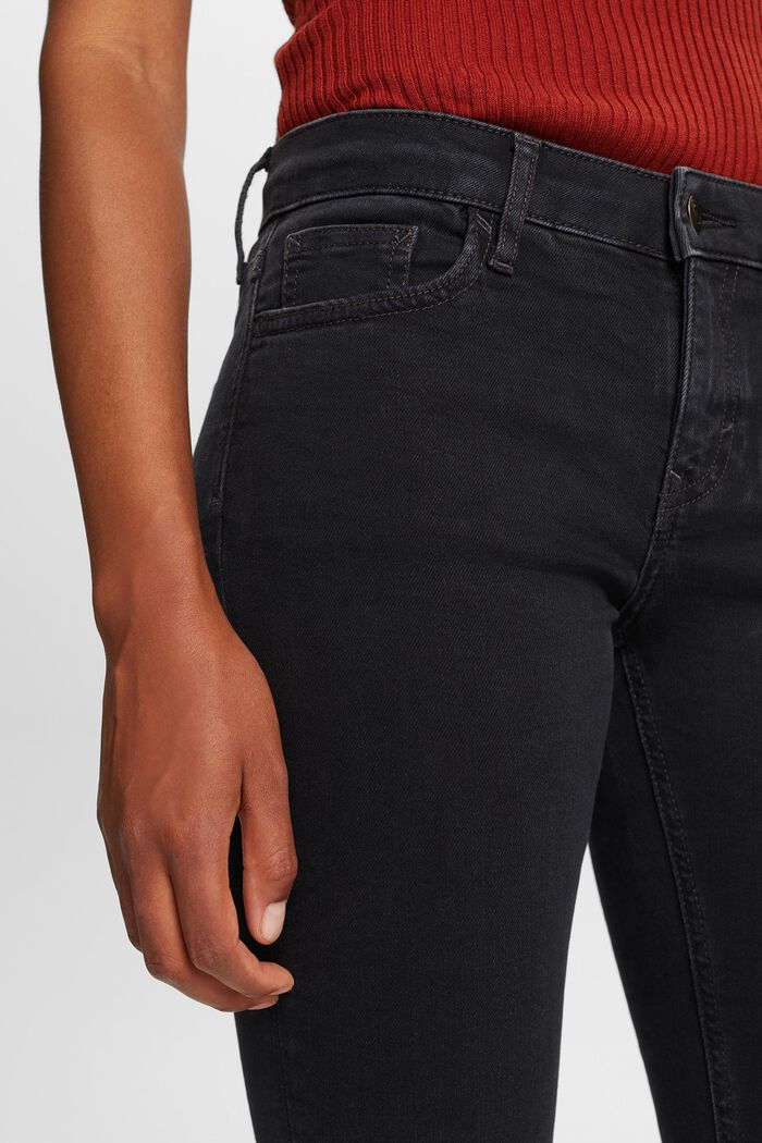 Enge Jeans mit mittelhohem Bund, BLACK DARK WASHED, detail image number 2