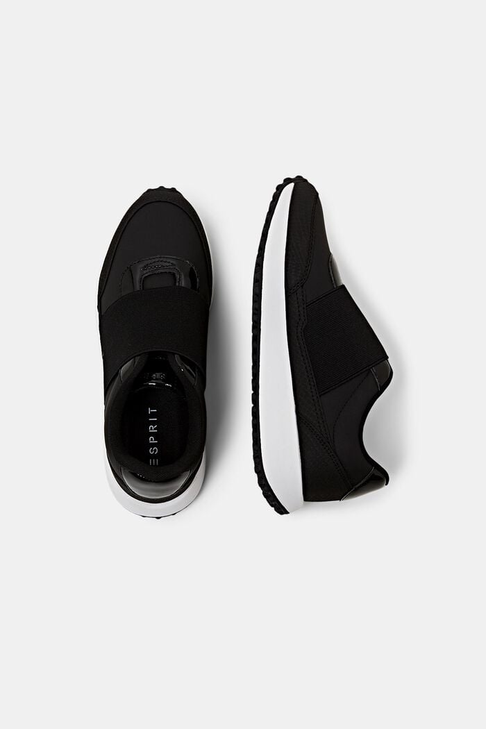Sneakers à enfiler en similicuir, BLACK, detail image number 4