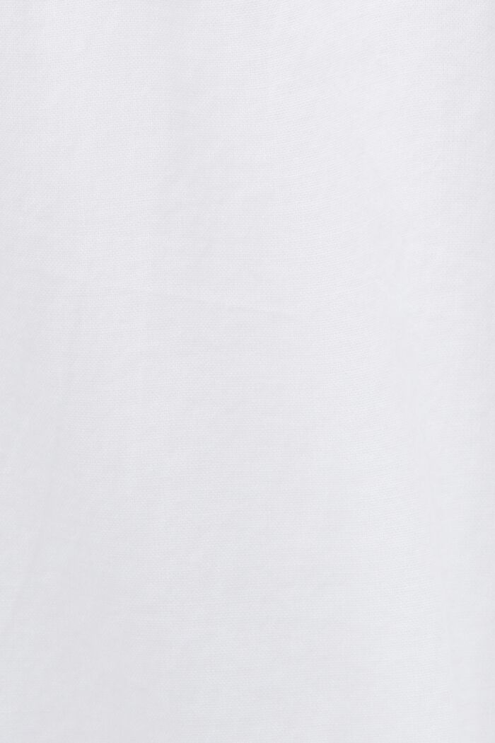 Knielanges Kleid aus Baumwolle mit Spitze, WHITE, detail image number 4
