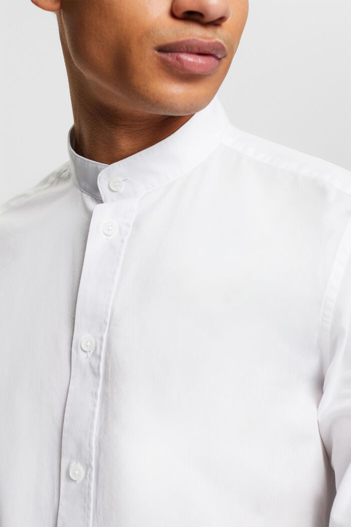 Chemise à col droit, WHITE, detail image number 3