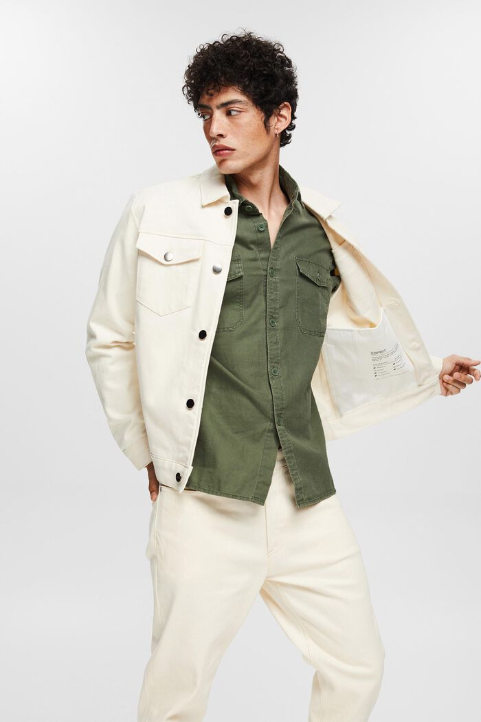 En lin mélangé : chemise oversize, GREEN, detail image number 5
