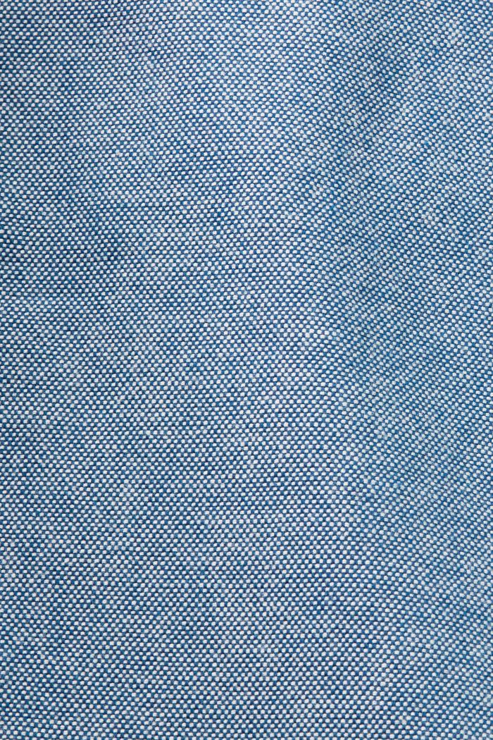 Chino en tissu structuré, 100 % coton, BLUE, detail image number 6