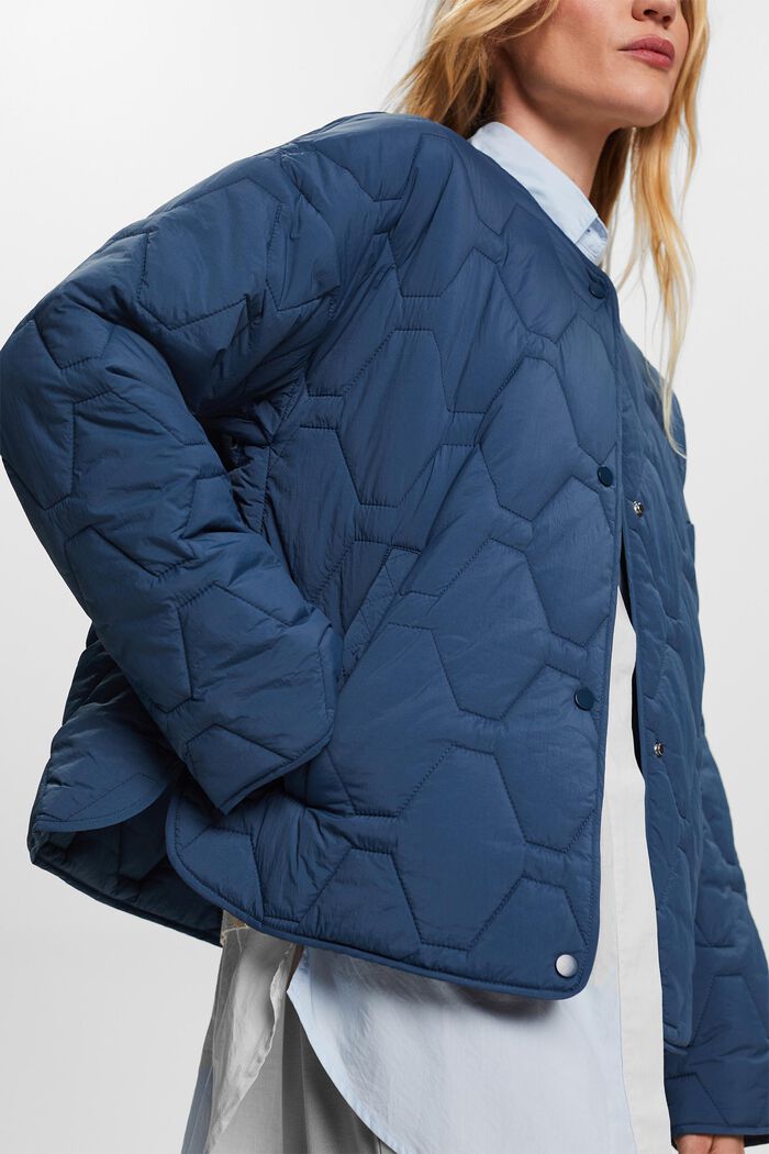 Recyclée : la veste matelassée légère, GREY BLUE, detail image number 2