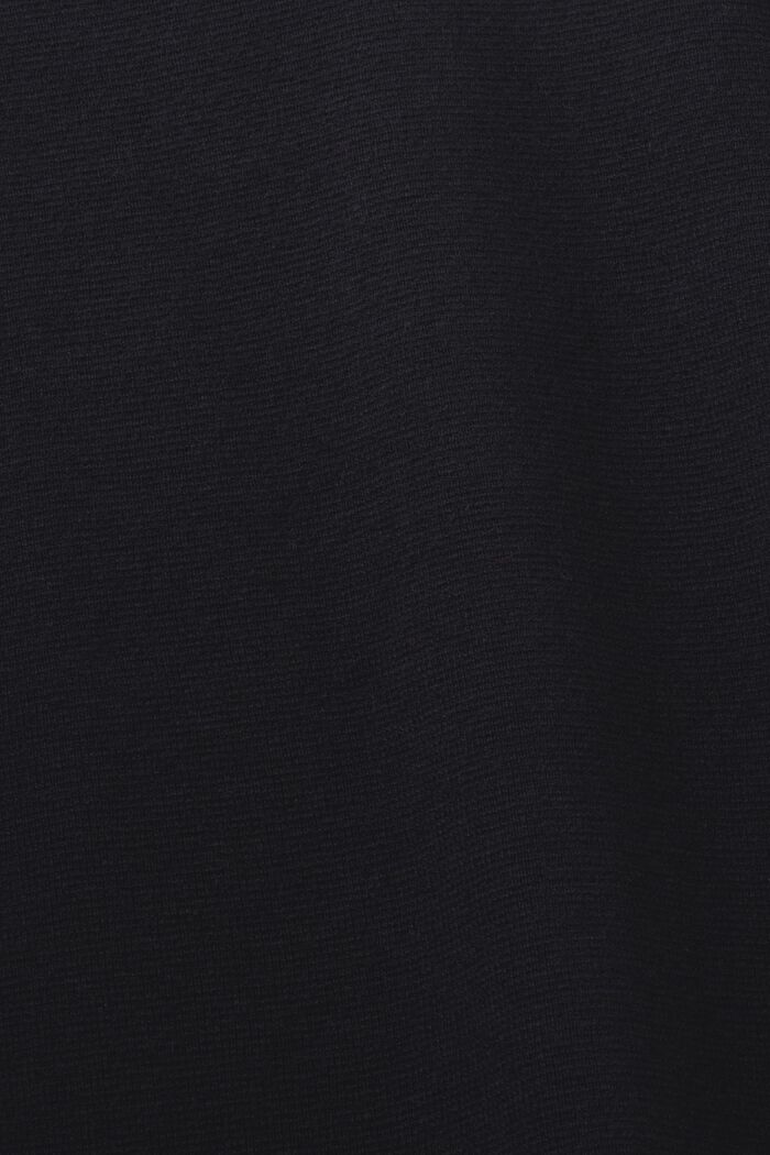 Pull basique à col V, laine mélangée, BLACK, detail image number 5