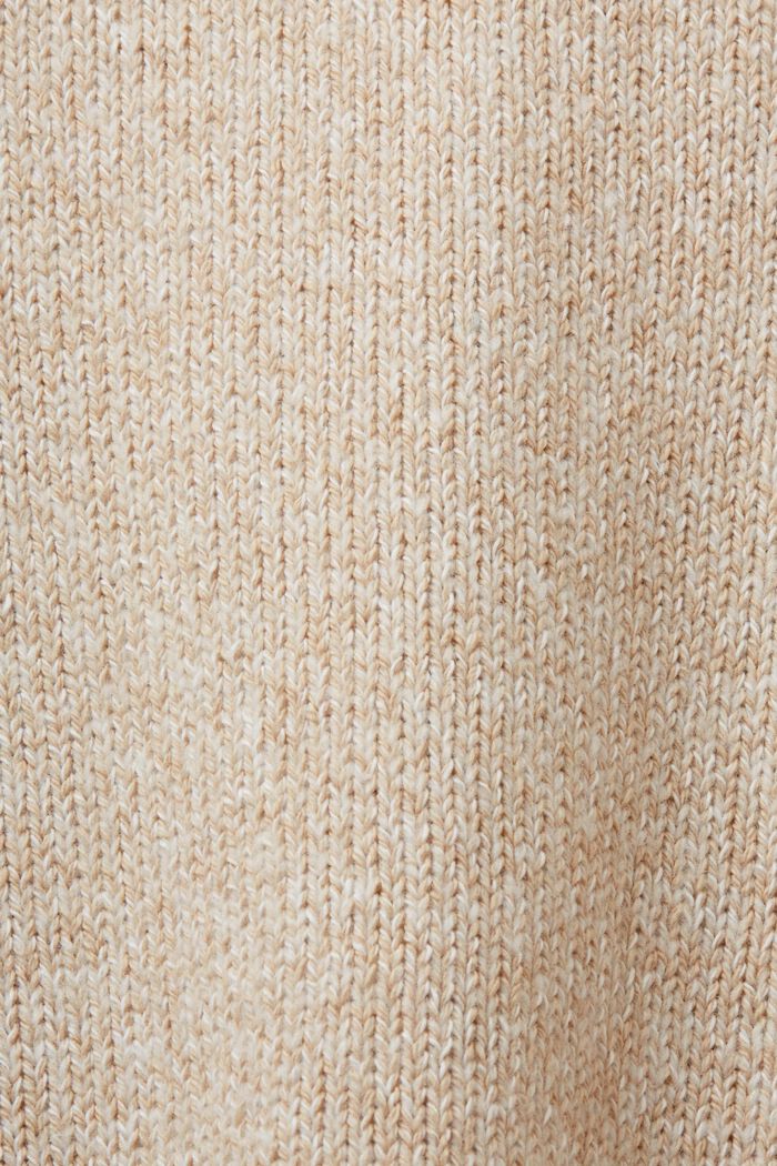 Pull à encolure ronde en laine mélangée, SAND, detail image number 5