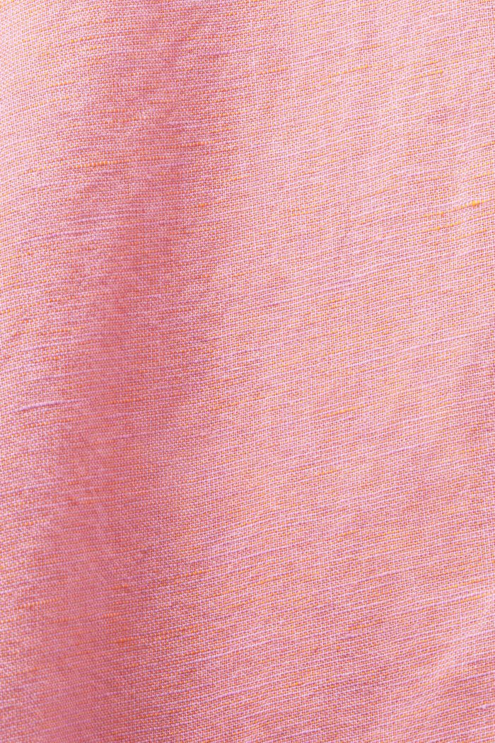 Hemdbluse aus Baumwolle-Leinen-Mix, RED ORANGE, detail image number 4