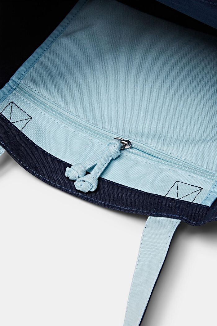 Tote Bag aus Baumwolle mit Logodesign, NAVY, detail image number 3
