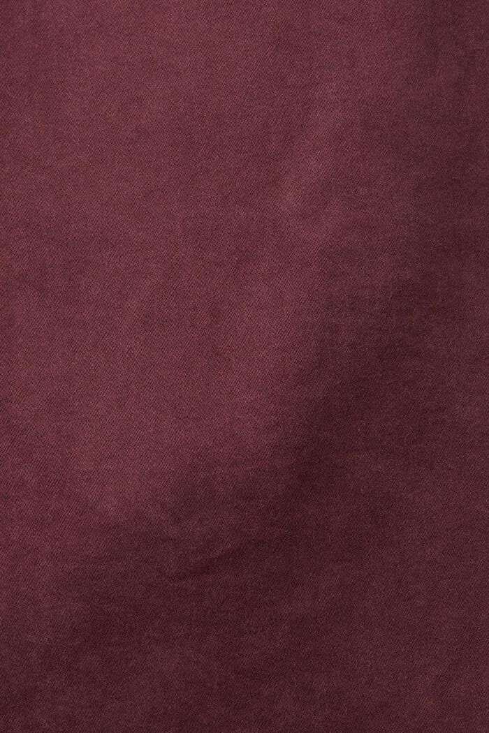 Twill-Hose in schmaler Passform, BORDEAUX RED, detail image number 5