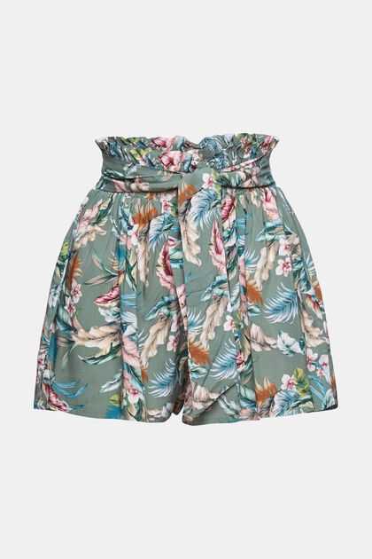 Shorts mit tropischem Print, LENZING™ ECOVERO™