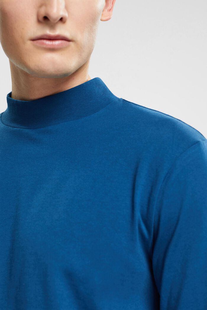 T-shirt à manches longues et col droit, PETROL BLUE, detail image number 0