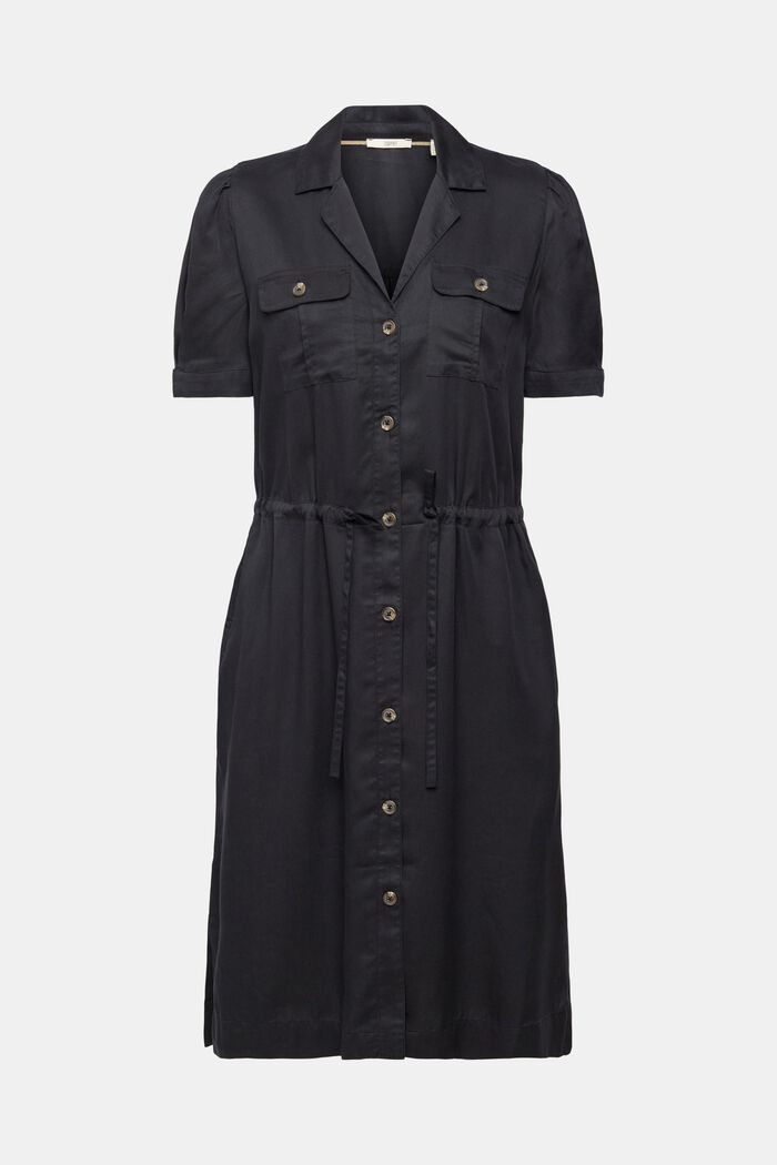 Kleid mit Kordelzug, TENCEL™, BLACK, detail image number 2