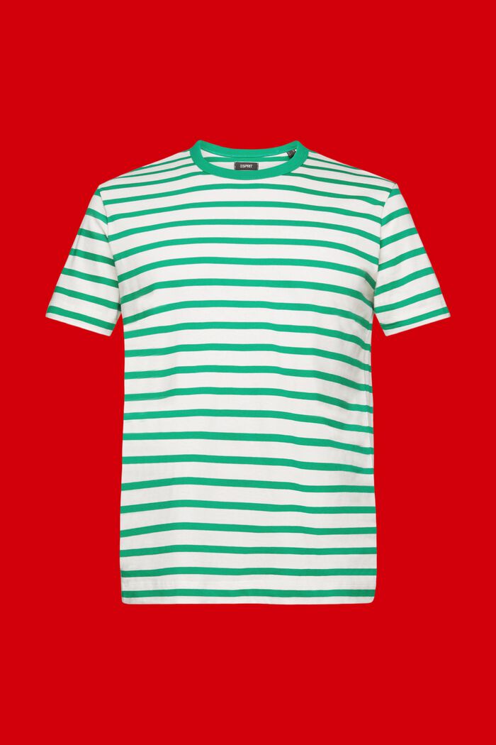 T-shirt rayé en coton durable, GREEN, detail image number 6